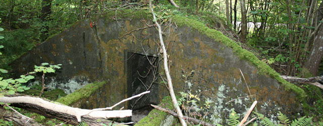 Bunkern som låg utefter vägen mot Rosendal och Runsavägen