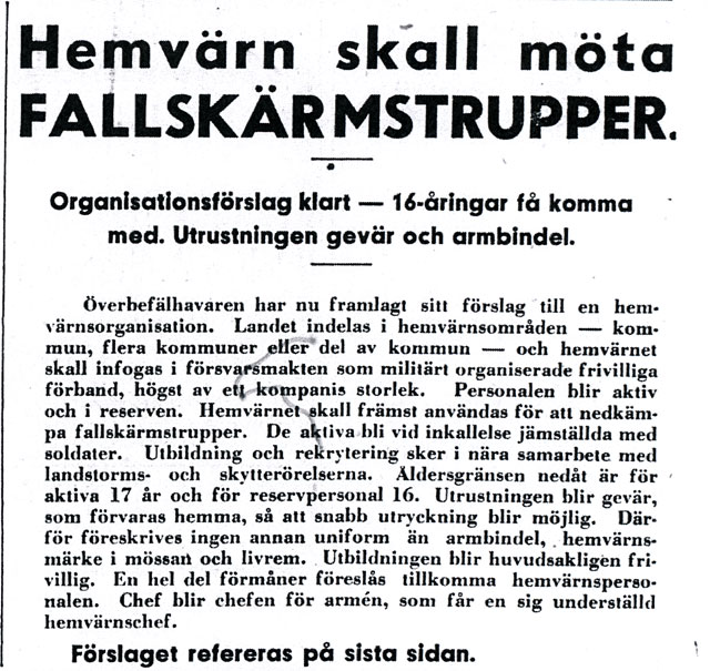 Stockholmstidningen den 24 mars 1940 